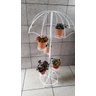 Suporte Para 5 Vasos em forma de Guarda chuva com Pedestal Branco - 1