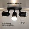 Spot Sobrepor Direcionável Articulado 3 Gu10 Mr16 Dicroica Cor:preto - 3