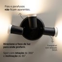 Ver imagem 5 de Spot Sobrepor Direcionável Articulado 3 Gu10 Mr16 Dicroica Cor:preto