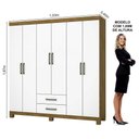 Ver imagem 3 de Guarda Roupa Casal A22 6 Portas 2 Gavetas Carioca Móveis