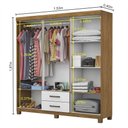 Ver imagem 5 de Guarda Roupa Casal A22 6 Portas 2 Gavetas Carioca Móveis