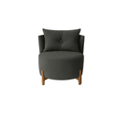 Ver imagem 2 de Kit Poltrona e Puff Luna Decorativa Curvo Orgânico Boucle Montanaris Decor