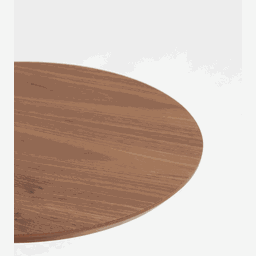 Mesa de Apoio Bongô - Tampo Nogueira Natural - Base Aço Carbono - 4