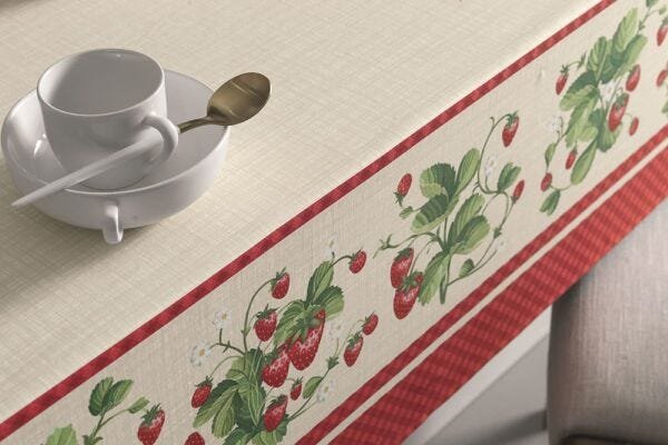 Toalha de Mesa Retangular Amara 140x210cm 6 Lugares Karsten Bege - 3