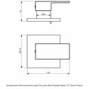 Ver imagem 4 de Acabamento Monocomando Chuveiro Base Docol 1/2 Preto Fosco