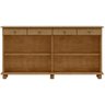 Aparador Buffet para Sala de Jantar 4 Portas 4 Gavetas Rústico Lazuli F06 Freijó - Lyam Decor - 3
