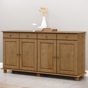 Ver imagem 2 de Aparador Buffet para Sala de Jantar 4 Portas 4 Gavetas Rústico Lazuli F06 Freijó - Lyam Decor