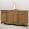 Aparador Buffet para Sala de Jantar 4 Portas 4 Gavetas Rústico Lazuli F06 Freijó - Lyam Decor - 2
