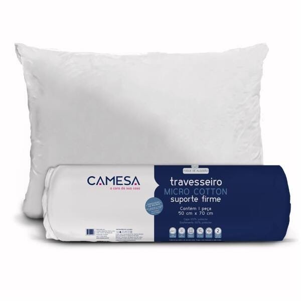 Travesseiro Micro Cotton Suporte Firme 50x70 Camesa - 1