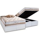 Ver imagem 1 de Cama Box Baú Queen: Colchão Molas Herval Maxspring Spain + Base Crc Courano White(158x198)