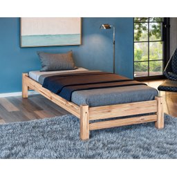 Cama de Solteiro Turca Madeira Maciça sem Pintura - 1