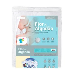 Protetor de Colchão Para Berço Flor de Algodão 70x130cm Fibrasca - 1