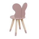 Ver imagem 3 de Cadeira Modelo Borboleta Infantil Reforçada Pés Madeira Colorê Rosê