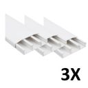 Ver imagem 2 de Kit 3 Canaleta 3 Divisórias Cabos Fios Fita Dupla Face 2MT