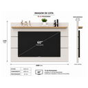 Ver imagem 4 de Painel de TV Moderno para Apartamento Vivare New 1,60 m - Fendi