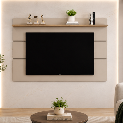 Painel de TV Moderno para Apartamento Vivare New 1,60 m - Fendi