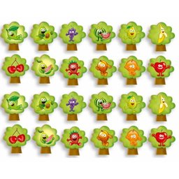Jogo Da Memória Frutas 24 Peças Em Madeira Brincadeira De Criança - 2