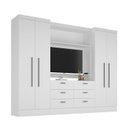 Ver imagem 6 de Guarda-roupa Modulado Viena 4 Portas 6 Gavetas 3 Peças Espresso Móveis