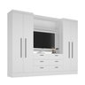 Guarda-roupa Modulado Viena 4 Portas 6 Gavetas 3 Peças Espresso Móveis - 6
