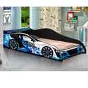 Ver imagem 2 de Cama Carro Infantil + Colchão Drifit Azul 100% MDF J&A Móveis