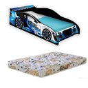 Ver imagem 1 de Cama Carro Infantil + Colchão Drifit Azul 100% MDF J&A Móveis