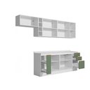 Ver imagem 5 de Armário de Cozinha Completa 100% Mdf 300cm Branco/verde Celeste Kappesberg