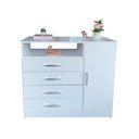 Ver imagem 1 de Cômoda Sapateira 1 Porta 4 Gavetas Espaço Decorativo Magia