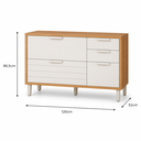 Ver imagem 5 de Balcao 1 Porta 4 Gavetas 120cm Eloise Freijo Off White MGM