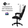 Cadeira Gamer Racer X Comfort de Escritório Ergonômica Giratória Cinza - 7