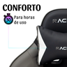 Cadeira Gamer Racer X Comfort de Escritório Ergonômica Giratória Cinza - 5