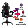 Cadeira Gamer Racer X Comfort de Escritório Ergonômica Giratória Cinza - 4