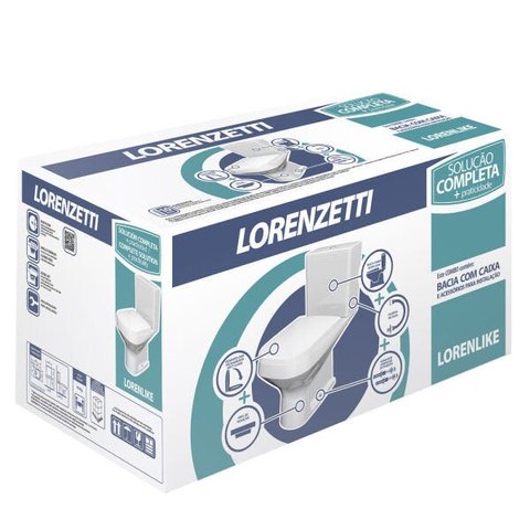 Kit Bacia Com Caixa Acoplada Lorenzetti Like 3/6L Completo 7720004