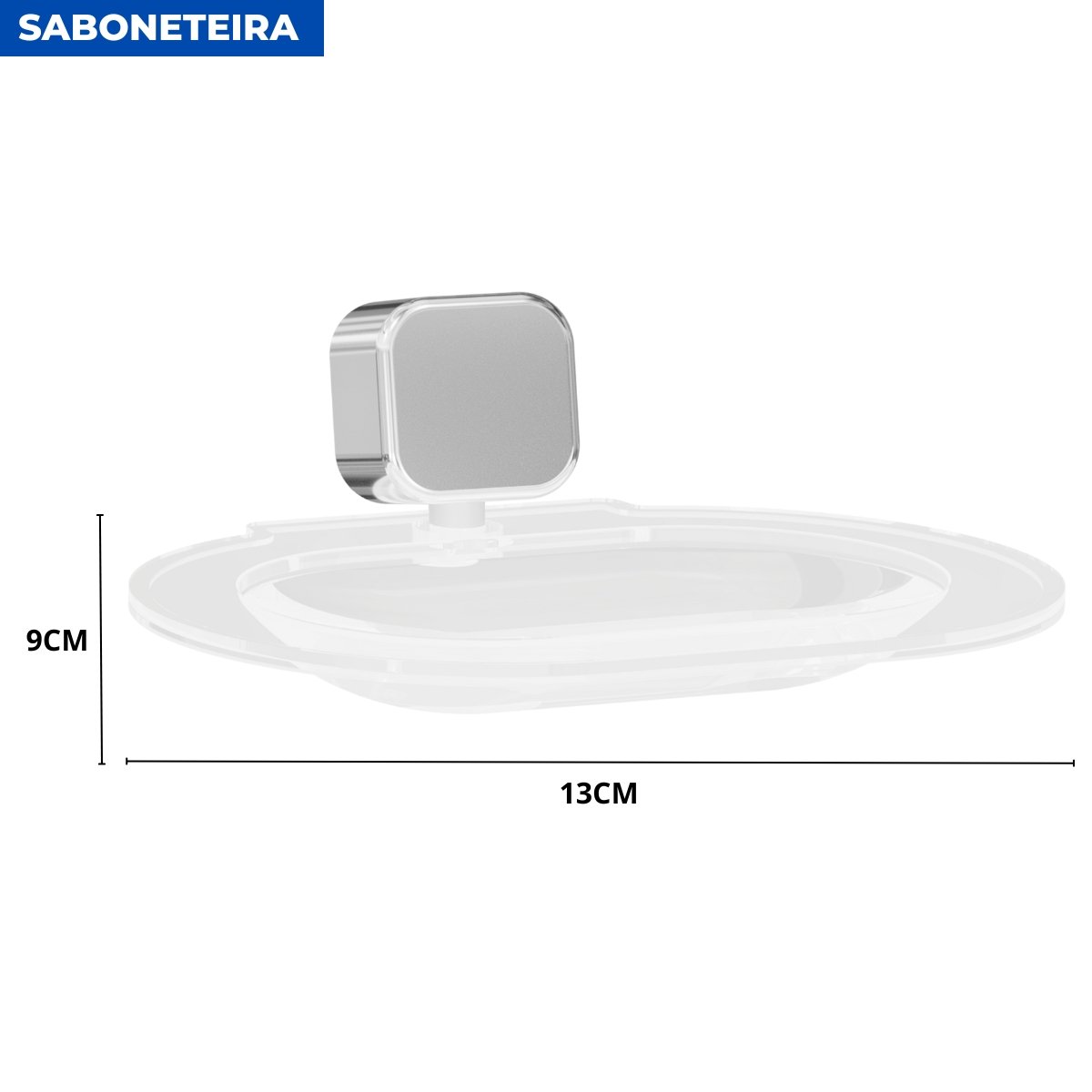 Kit Acessórios Para Banheiro 5 Peças Japi Samba Quadrado Cromado JKSQC - 6