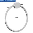 Ver imagem 3 de Kit Acessórios Para Banheiro 5 Peças Japi Samba Quadrado Cromado JKSQC