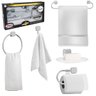 Kit Acessórios Para Banheiro 5 Peças Japi Samba Quadrado Cromado JKSQC - 2