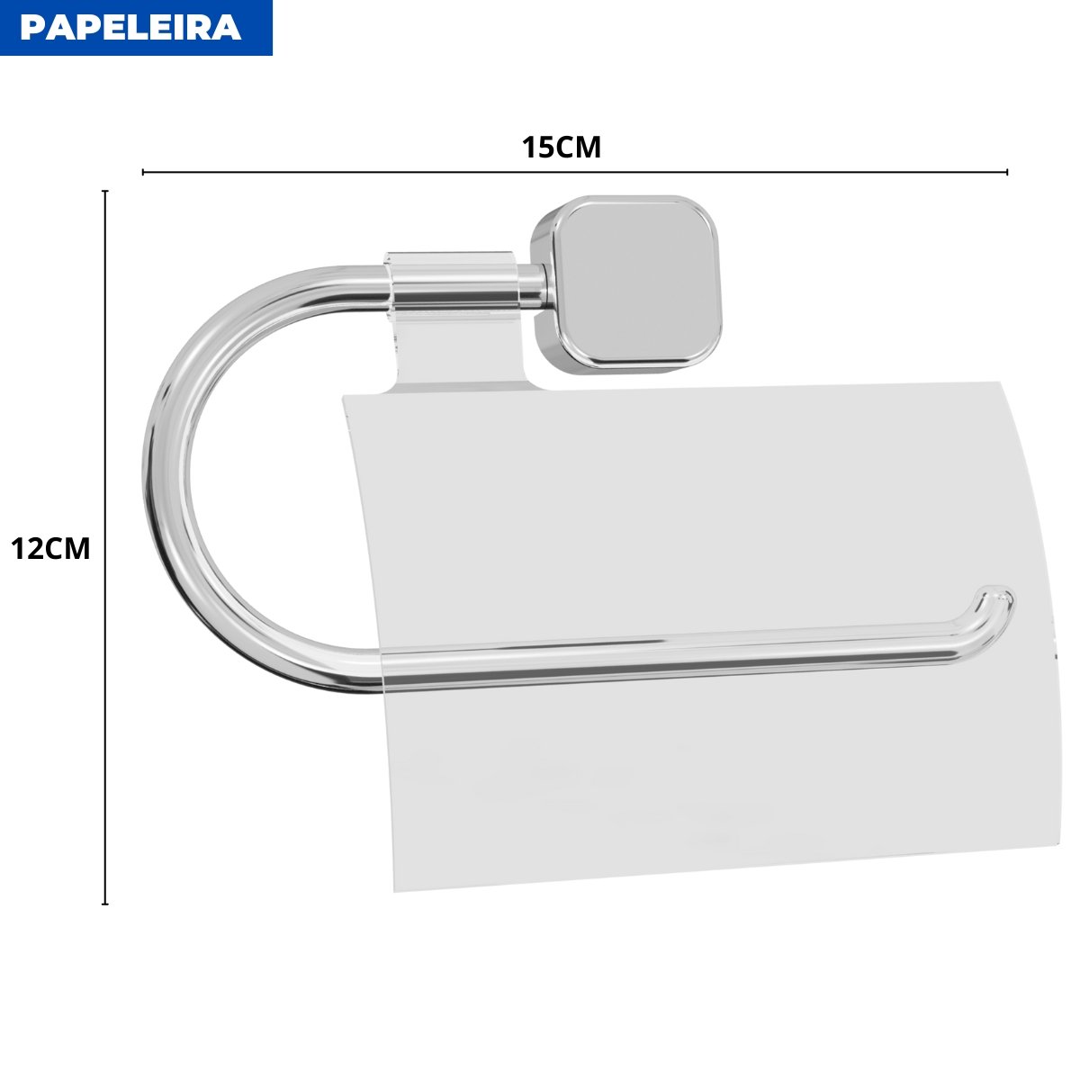 Kit Acessórios Para Banheiro 5 Peças Japi Samba Quadrado Cromado JKSQC - 5