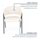 Ver imagem 4 de Kit 2 Cadeiras de Jantar Industrial Estofada Corino Bege Lara