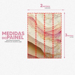 Papel de Parede Painel 3D Mármore Branco Rosa Dourado 2M Revestimento Auto Colante Marmorizado - 5