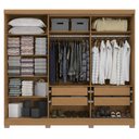 Ver imagem 4 de Guarda Roupa Casal 245cm 5 Portas 4 Gavetas com Espelho e Pés Cb01n564 Kappesberg