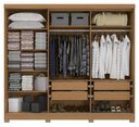 Ver imagem 4 de Guarda Roupa Casal 245cm 5 Portas 4 Gavetas com Espelho e Pés Cb01n564 Kappesberg