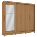 Ver imagem 2 de Guarda Roupa Casal 245cm 5 Portas 4 Gavetas com Espelho e Pés Cb01n564 Kappesberg