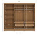 Ver imagem 3 de Guarda Roupa Casal 245cm 5 Portas 4 Gavetas com Espelho e Pés Cb01n564 Kappesberg