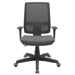 Cadeira Presidente Brizza Tela Ergonômica Para Escritório Regulagem Altura Back System NR17 Cinza - 2