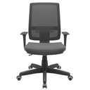 Ver imagem 2 de Cadeira Presidente Brizza Tela Ergonômica Para Escritório Regulagem Altura Back System NR17 Cinza