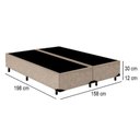 Ver imagem 3 de Cama Box Queen Bipartido Suede Mega Cama 158x198x42cm