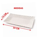 Ver imagem 5 de Jogo Petisqueiras Travessas Retangular em Cerâmica Kit 2pçs