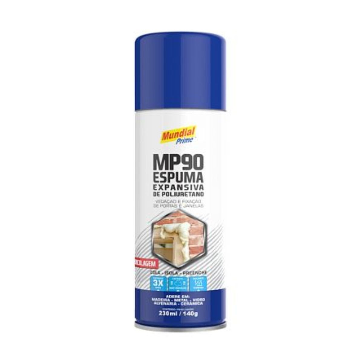 Kit 12 Espuma Expansiva Poliuretano 230ml Mundial - 2