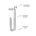 Ver imagem 3 de Suporte Papel Higiênico para Caixa Acoplada 3 Rolos - Stolf Cromado