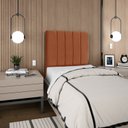 Ver imagem 2 de Cabeceira Cama Box Solteiro Queen Estofada Carla 100cm Suede:terracota