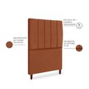 Ver imagem 3 de Cabeceira Cama Box Solteiro Queen Estofada Carla 100cm Suede:terracota